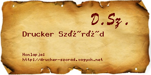 Drucker Szórád névjegykártya